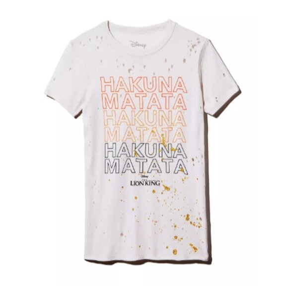 NEW Chaser x Disney Lion King Hakuna Matata Distressed Short Sleeve Tee Sz. S - Picture 3 of 3
